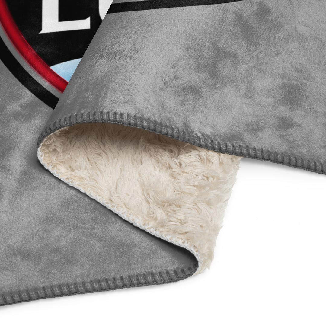 Printfull Lumbee recognition Sherpa blanket with commemorative print on tan 50x60-inch soft, cozy sublimated sherpa throw.