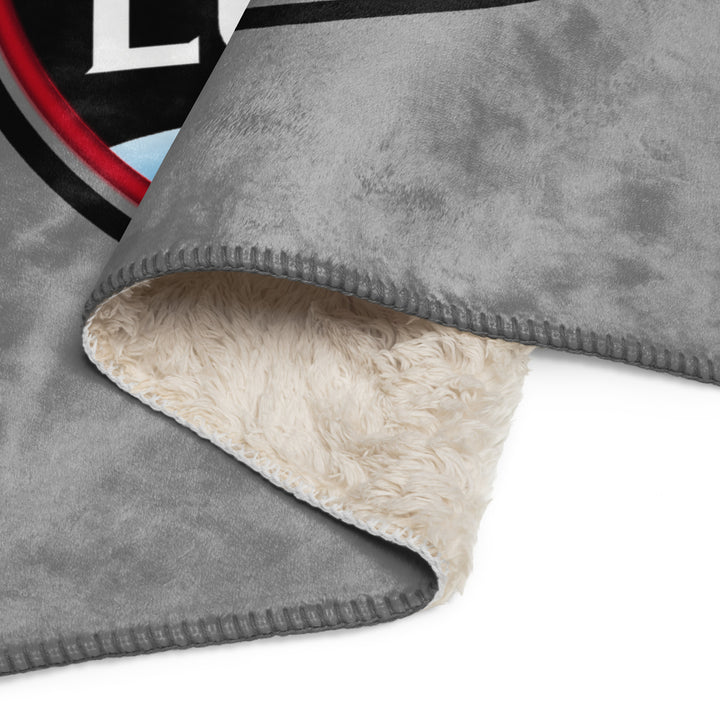 Printfull Lumbee recognition Sherpa blanket with commemorative print on tan 50x60-inch soft, cozy sublimated sherpa throw.