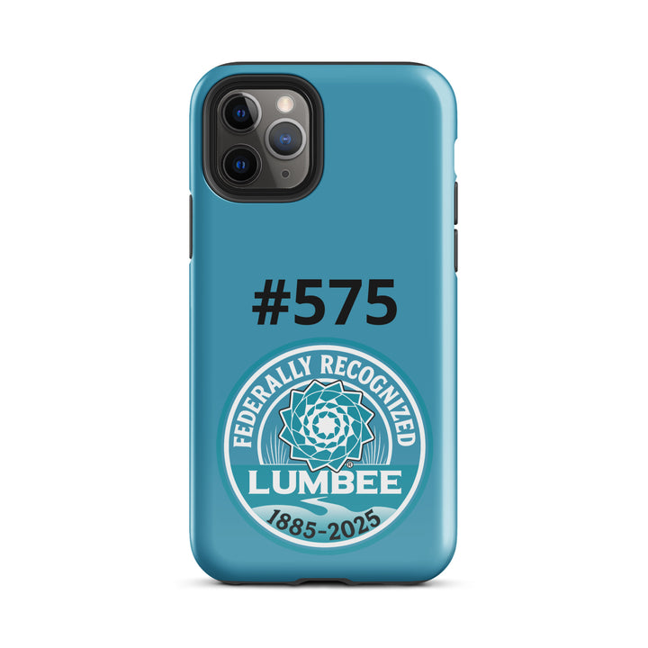 Printfull Lumbee recognition tough iPhone 11 Pro case with glossy finish, featuring commemorative print and durable protective design.