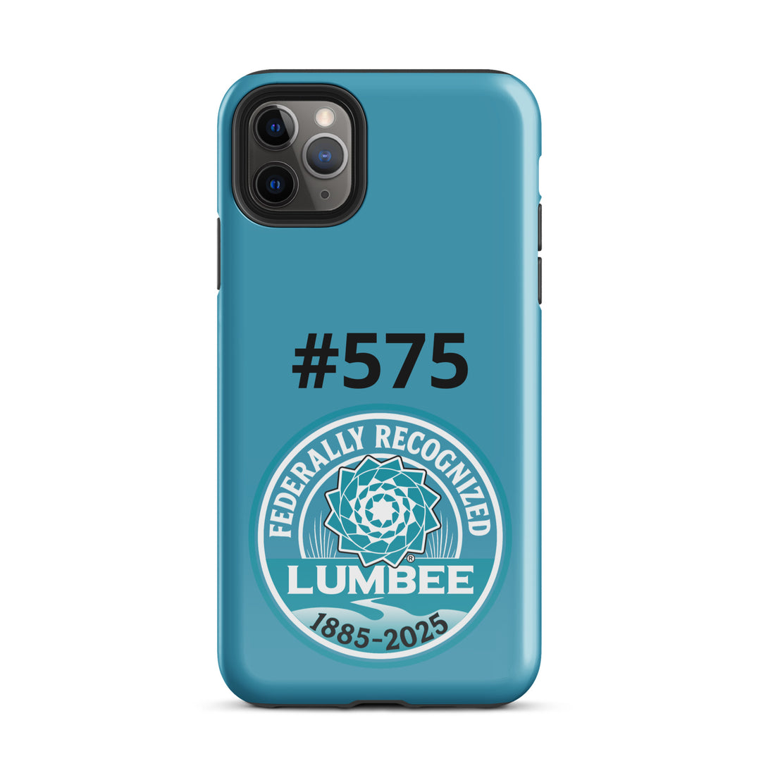 Glossy Lumbee Recognition iPhone 11 Pro Max tough case by Printfull, featuring commemorative design and durable protection.