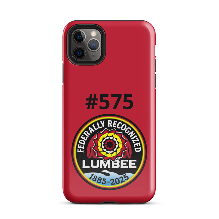 Glossy Lumbee Recognition iPhone 11 Pro Max tough case by Printfull, featuring commemorative design on durable protective cover.