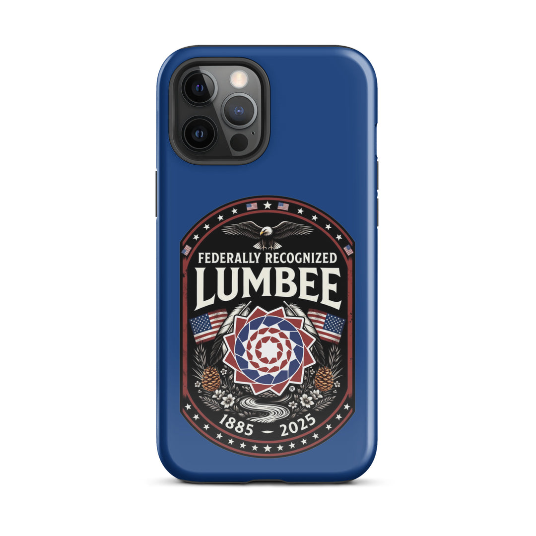 Glossy Printfull Lumbee Federal Recognition tough case for iPhone 12 Pro Max, offering durable protection and a vibrant design.