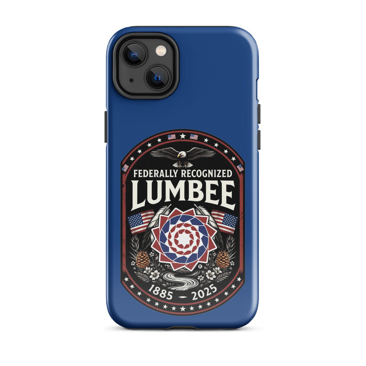 Printfull Lumbee Federal Recognition tough glossy iPhone 14 Plus case with printed design, protective and stylish phone accessory.