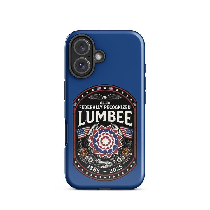 Printfull Lumbee Federal Recognition tough glossy iPhone 16 case with printed design, protective and stylish for iPhone models.