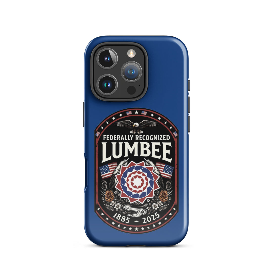 Printfull Lumbee federal recognition iPhone 16 Pro tough glossy case with print design, protective and stylish for iPhone.