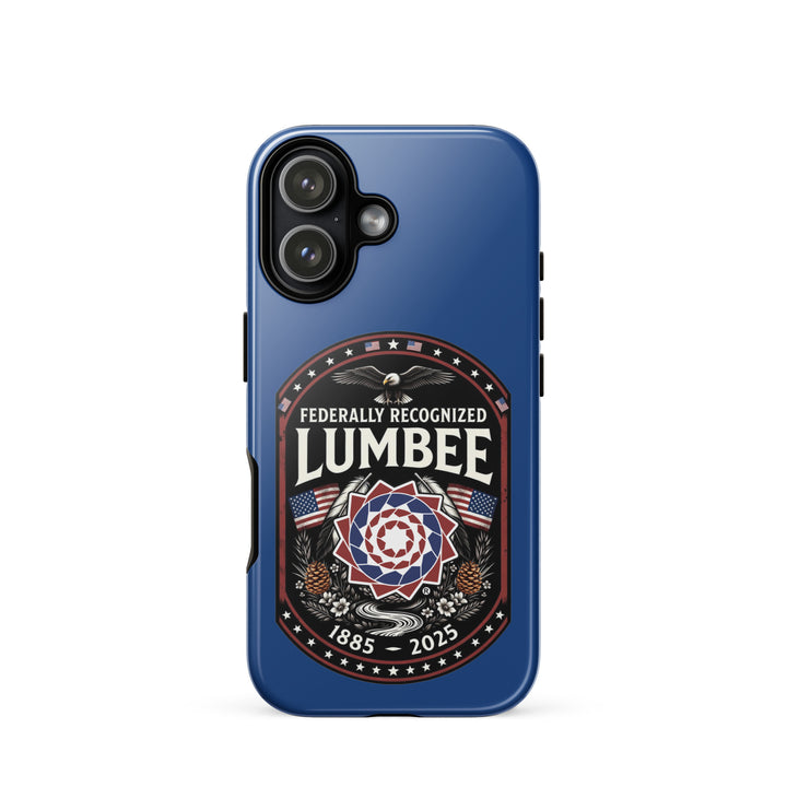 Printfull Lumbee Federal Recognition tough glossy iPhone case for iPhone 17, featuring a durable protective design.