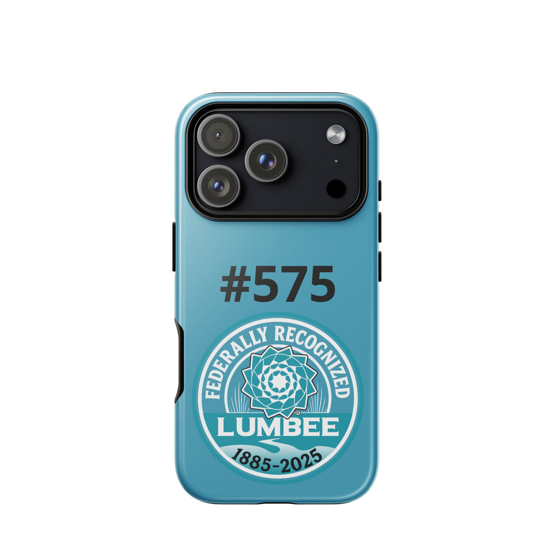 Printfull Lumbee recognition tough iPhone 17 Pro case with glossy finish and printed design, providing durable protection.