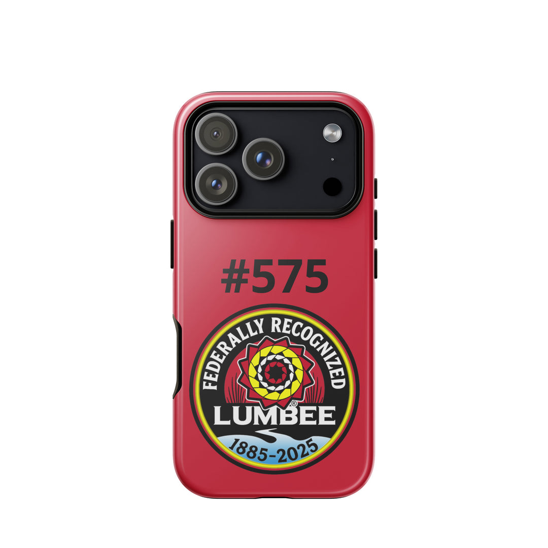 Glossy Printfull tough case for iPhone 17 Pro with Lumbee recognition print, featuring durable protection and vibrant design.