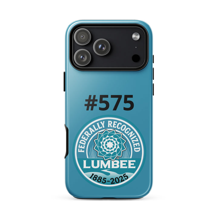 Printfull Lumbee recognition tough iPhone 17 Pro Max case with glossy finish and printed design featuring Lumbee cultural imagery.