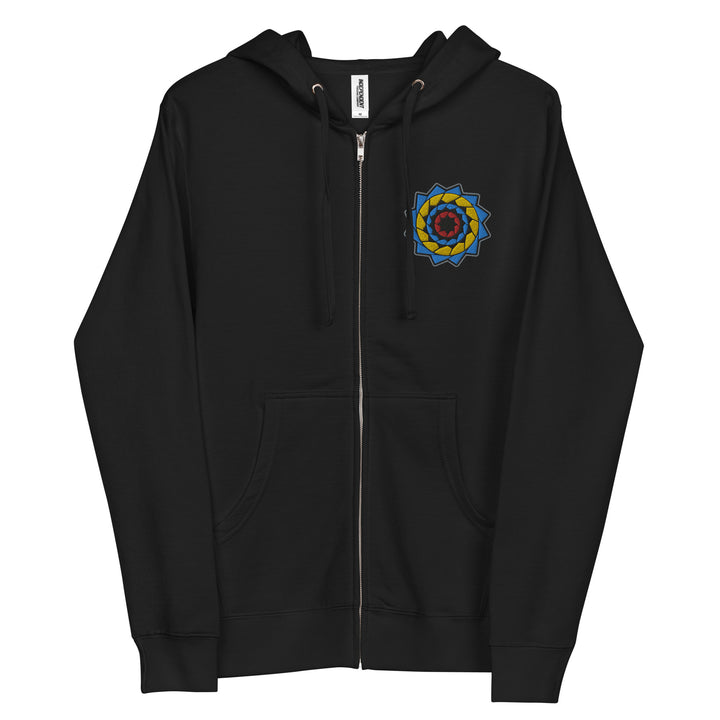 Pinecone Patchwork Unisex fleece zip up hoodie