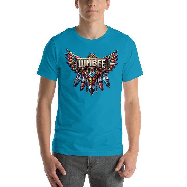 Pinecone Patchwork Mens Lumbee Wings Unisex Bella T-shirt