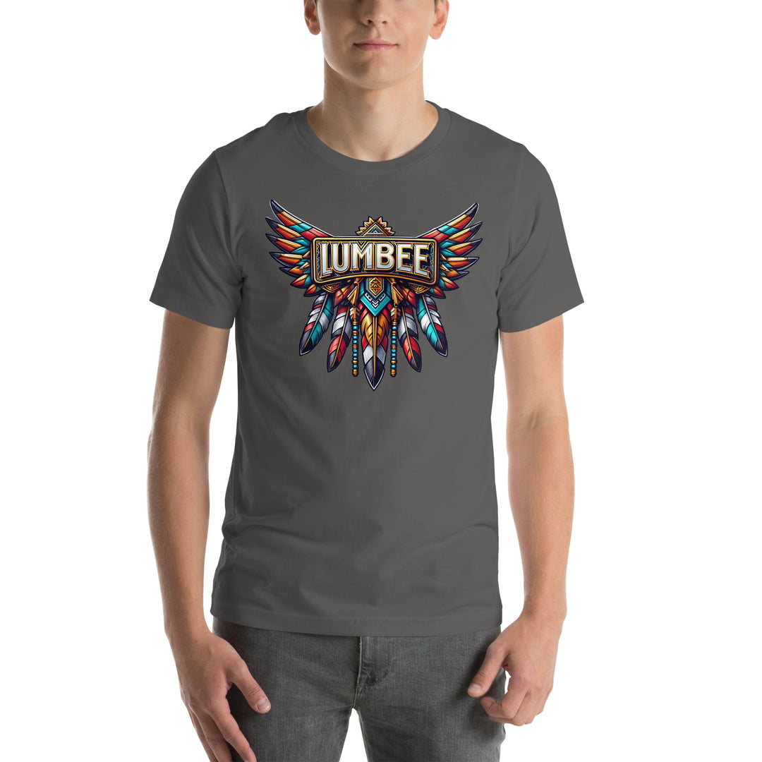 Pinecone Patchwork Mens Lumbee Wings Unisex Bella T-shirt