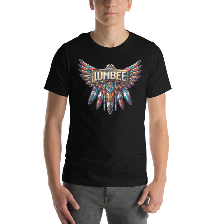 Pinecone Patchwork Mens Lumbee Wings Unisex Bella T-shirt