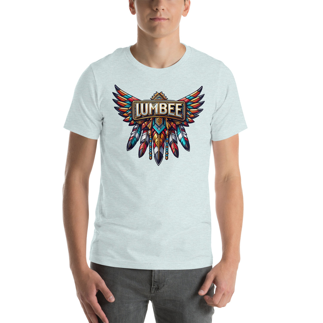 Pinecone Patchwork Mens Lumbee Wings Unisex Bella T-shirt