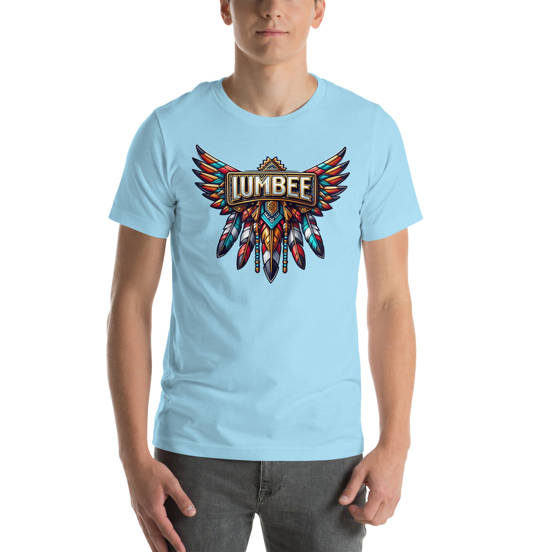 Pinecone Patchwork Mens Lumbee Wings Unisex Bella T-shirt