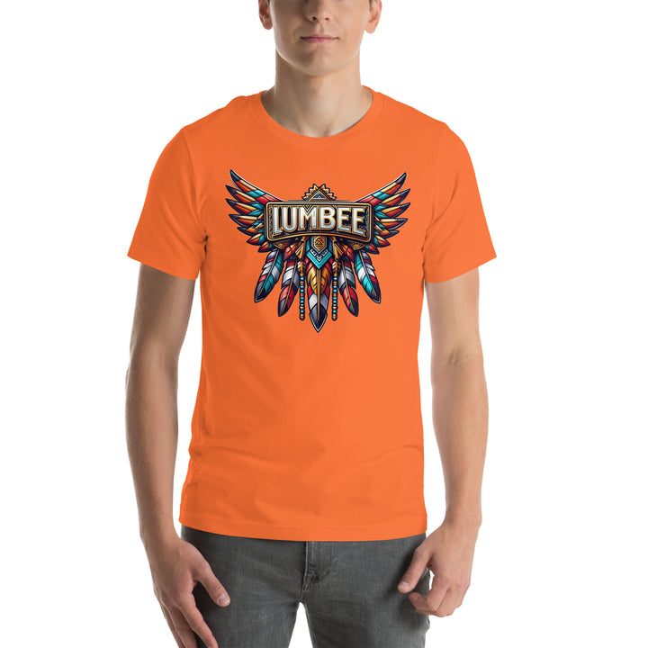 Pinecone Patchwork Mens Lumbee Wings Unisex Bella T-shirt