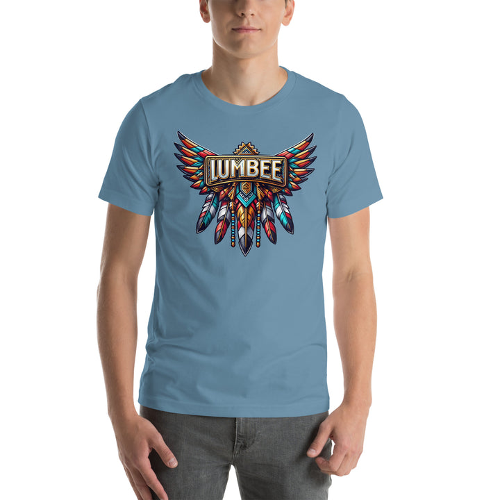 Pinecone Patchwork Mens Lumbee Wings Unisex Bella T-shirt