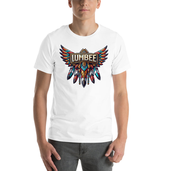 Pinecone Patchwork Mens Lumbee Wings Unisex Bella T-shirt