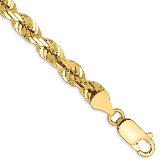 8inch 5mm Diamond-Cut Rope Chain