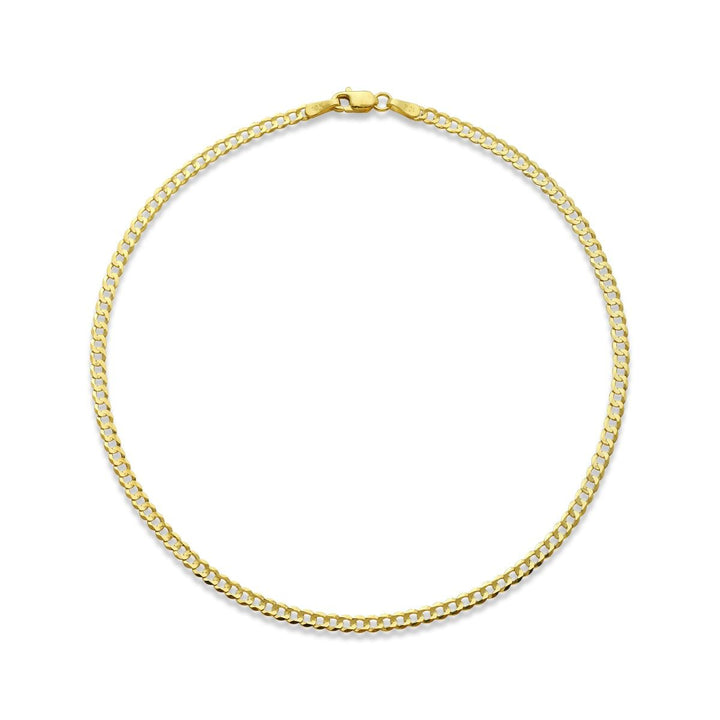 10k Anklet Curb Link 2mm 10inch