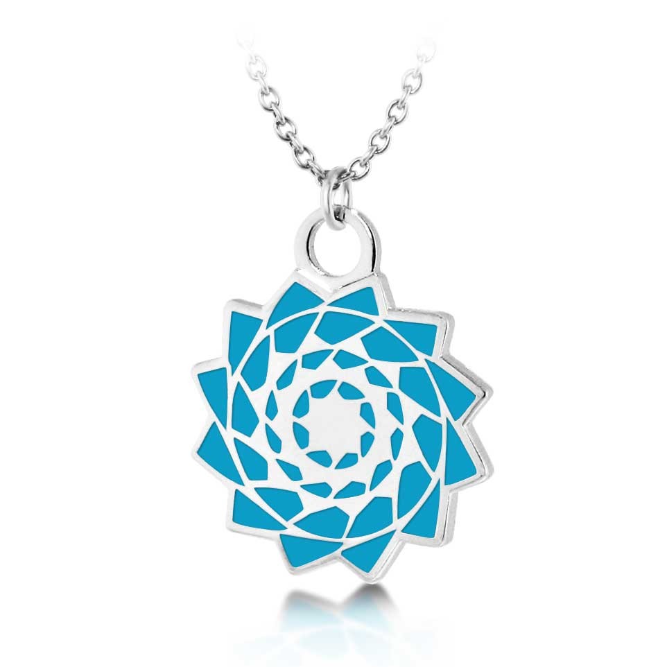 Pinecone Patchwork Pendant (Turquoise)-LumbeeJewelry.com