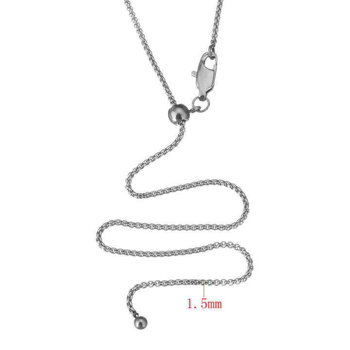 30 inch adjustable stainless necklace