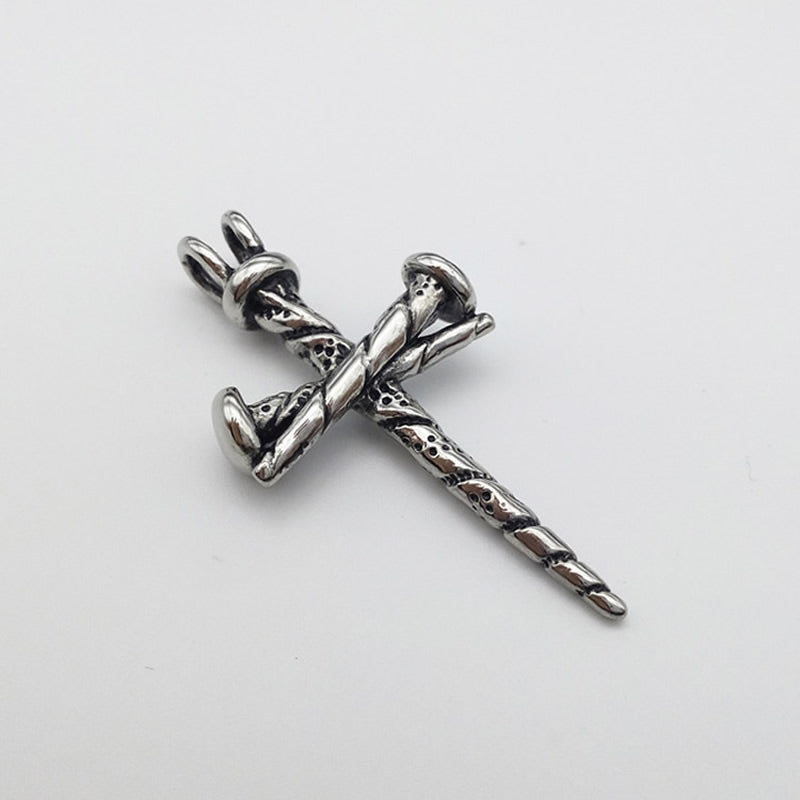 Stainless Steel Nail/Cross Pendant w/Necklace 20 inch