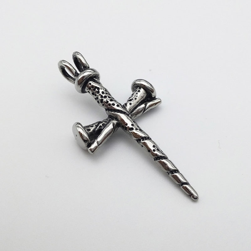 Stainless Steel Nail/Cross Pendant w/Necklace 20 inch