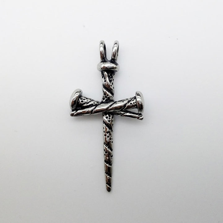 Stainless Steel Nail/Cross Pendant w/Necklace 20 inch