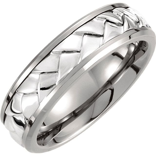 Titanium Wedding Band & Sterling Silver 7mm-LumbeeJewelry.com