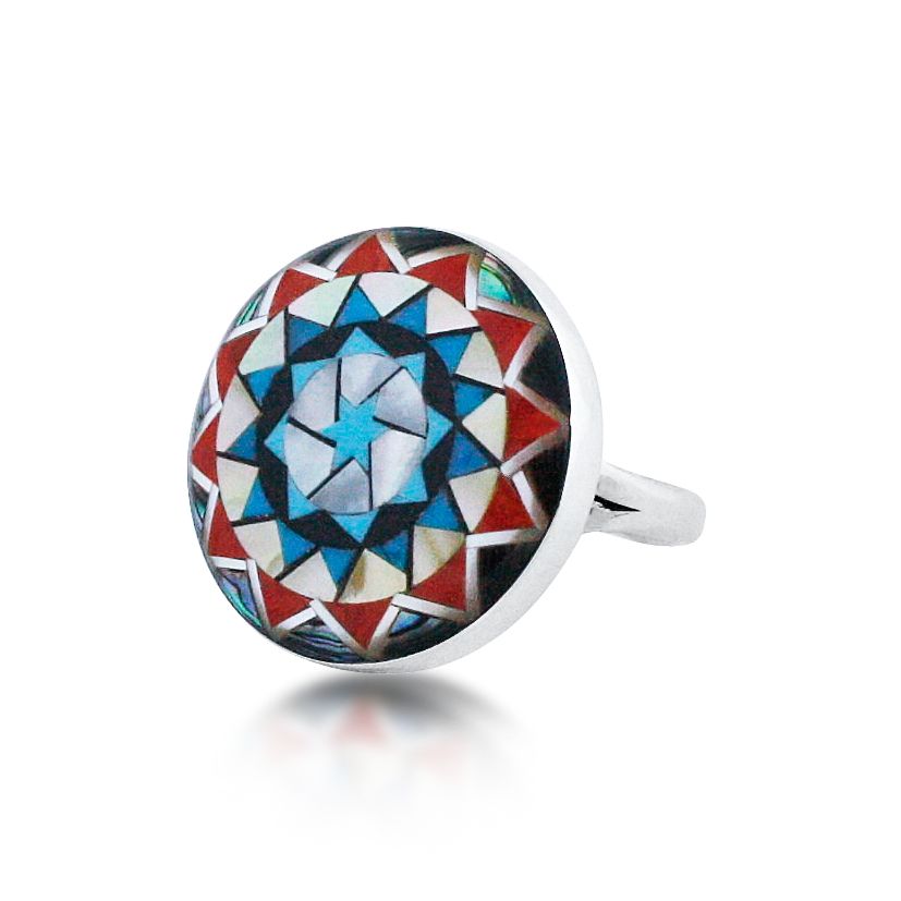 Pinecone Patchwork Inlay Ring-LumbeeJewelry.com