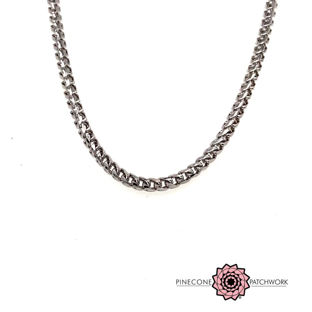 10Kt White Gold Franco Necklace/Chain