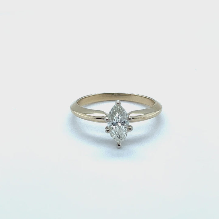 14k Marquise .75ct Diamond Ring