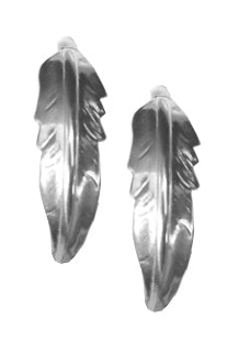 Concept Earring Feather Silver tone 32387