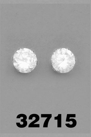 Concept Earring 7mm CZ 32715