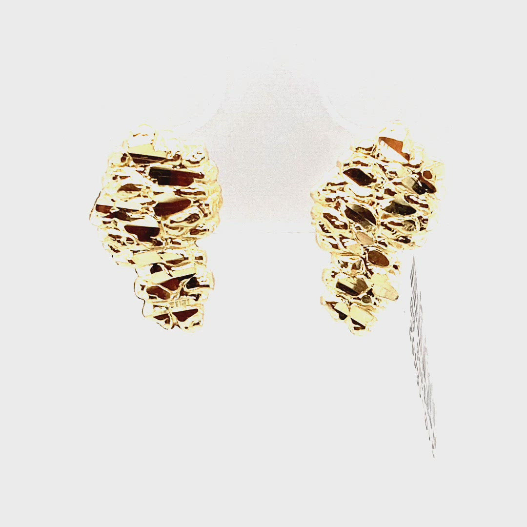 10k DC Nugget Earrings Medium