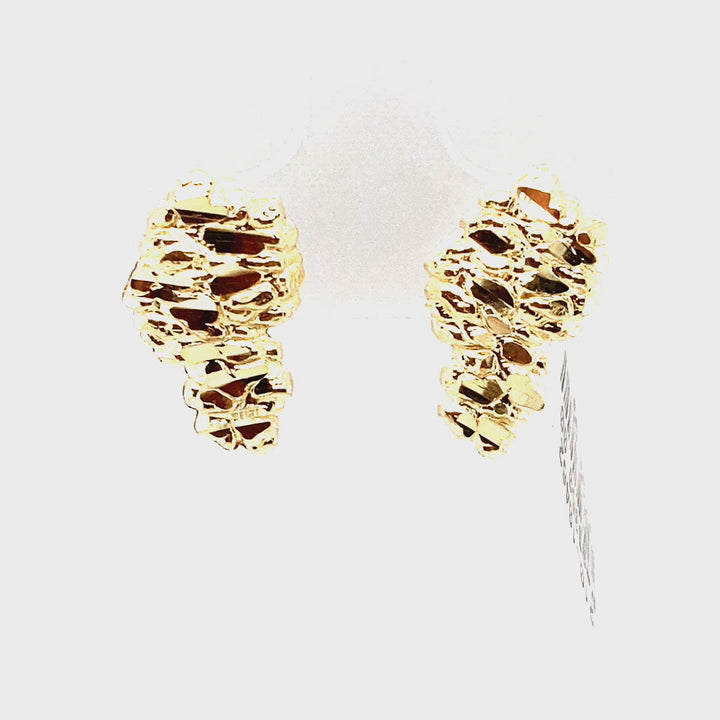 10k DC Nugget Earrings Medium