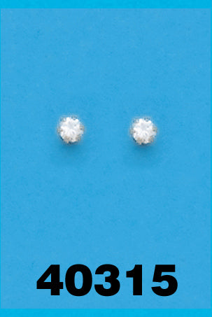 Concept Earring CZ 3mm 40315