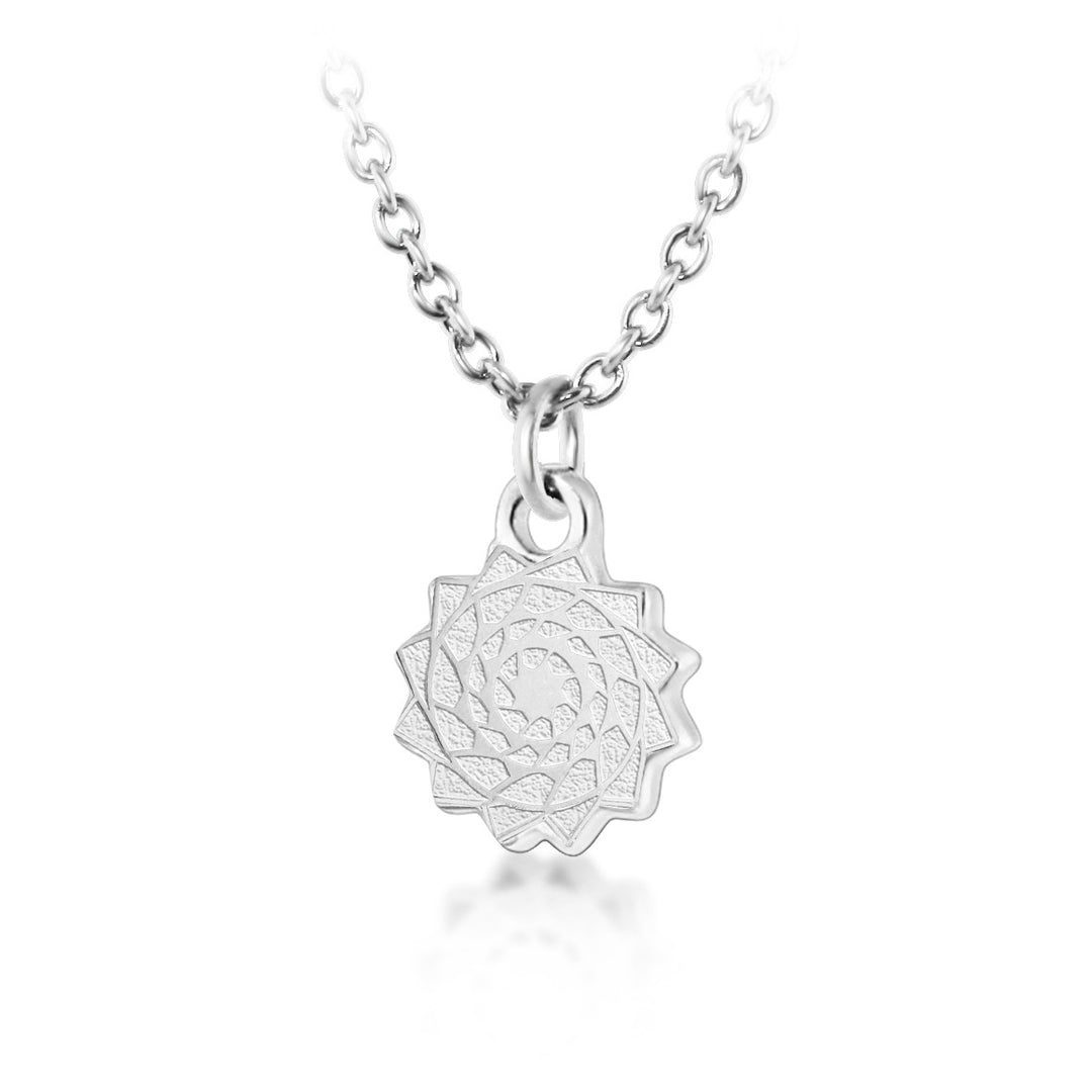 Pinecone Patchwork Children Pendant (Silver)-LumbeeJewelry.com