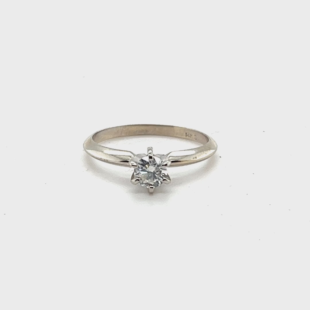 14k Round .31tw Diamond Engagement Ring