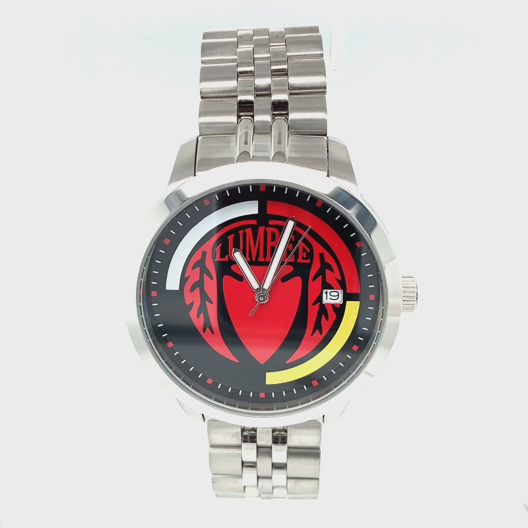 Lumbee Legacy Watch Mens Tribal - Stainless -Silver Tone