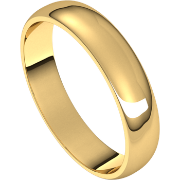 10Kt Yellow Gold Standard Fit Half Round Wedding Band-LumbeeJewelry.com