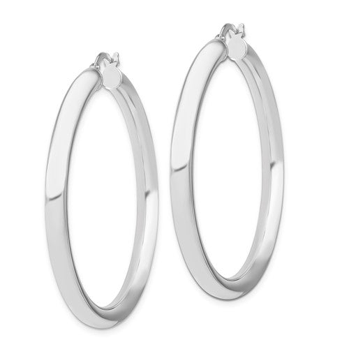 14KW 4MM X 47MM POLISHED HOOP EARRING