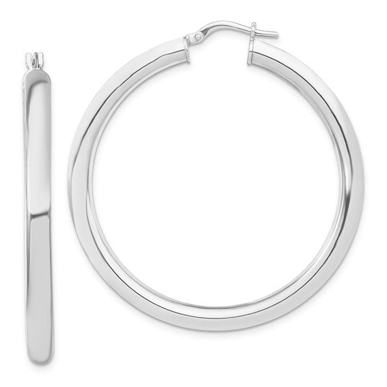 14KW 4MM X 47MM POLISHED HOOP EARRING