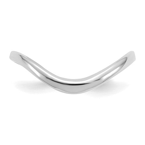 14K White Gold  Wave Fashion Thumb Ring