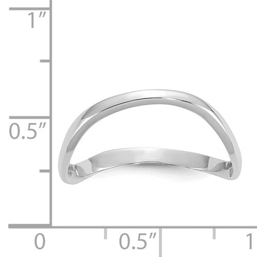 14K White Gold  Wave Fashion Thumb Ring