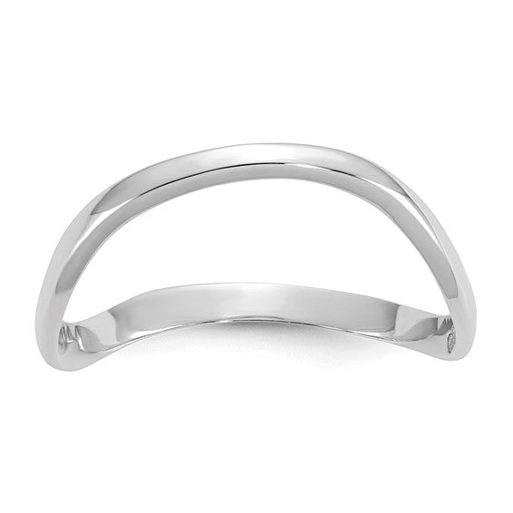 14K White Gold  Wave Fashion Thumb Ring