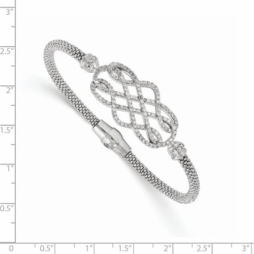 Sterling Silver CZ Polished Bracelet