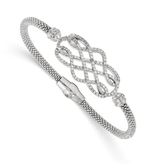 Sterling Silver CZ Polished Bracelet