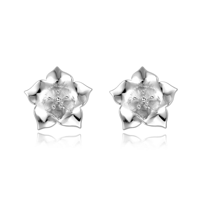 Tobacco Blossom Stud Earrings Sterling-LumbeeJewelry.com